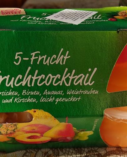 Fotografie - Fruchtcocktail 5-Frucht, Pfirsich, Birne, Ananas, Weintraube, Kirsche - Sweet Valley