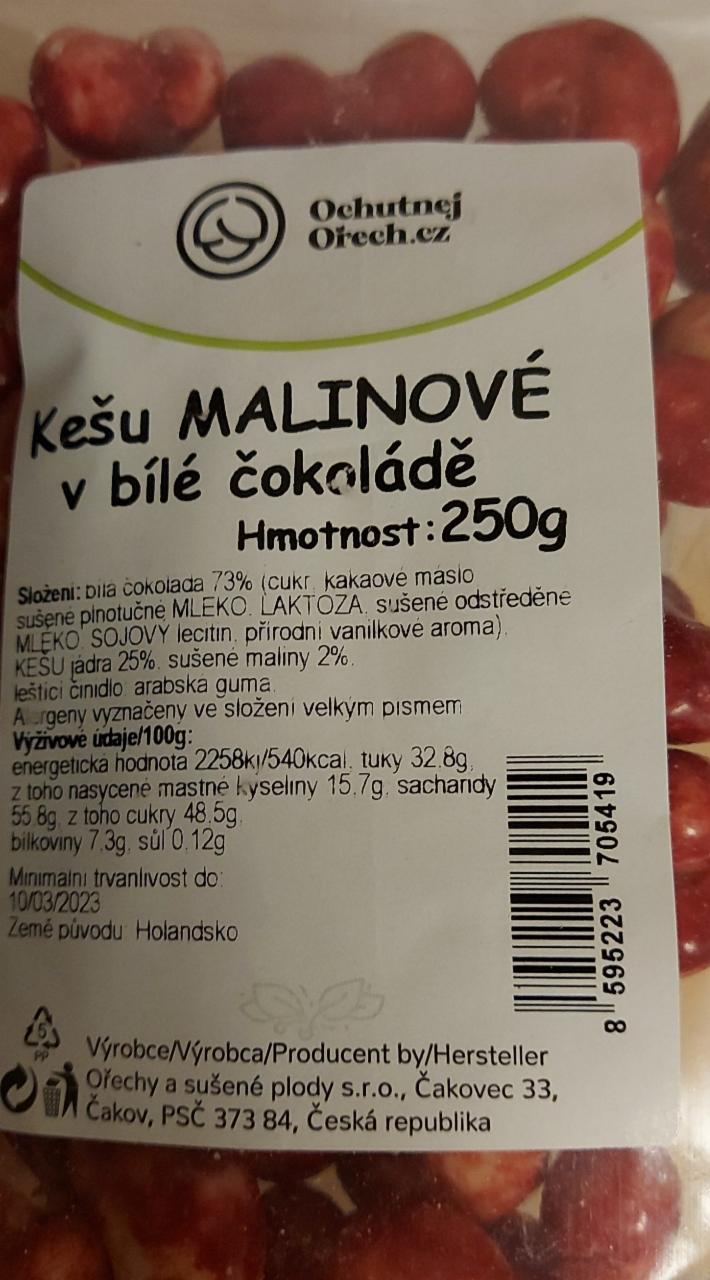 Fotografie - Kešu malinové v bílé čokoládě Ochutnejorech.cz