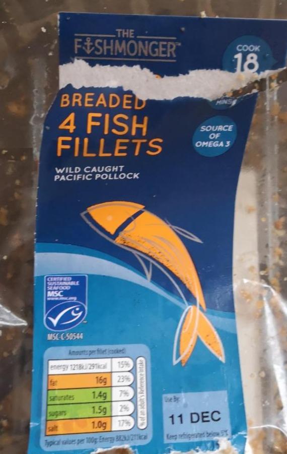Fotografie - Breaded 4 Fish Fillets The Fishmonger