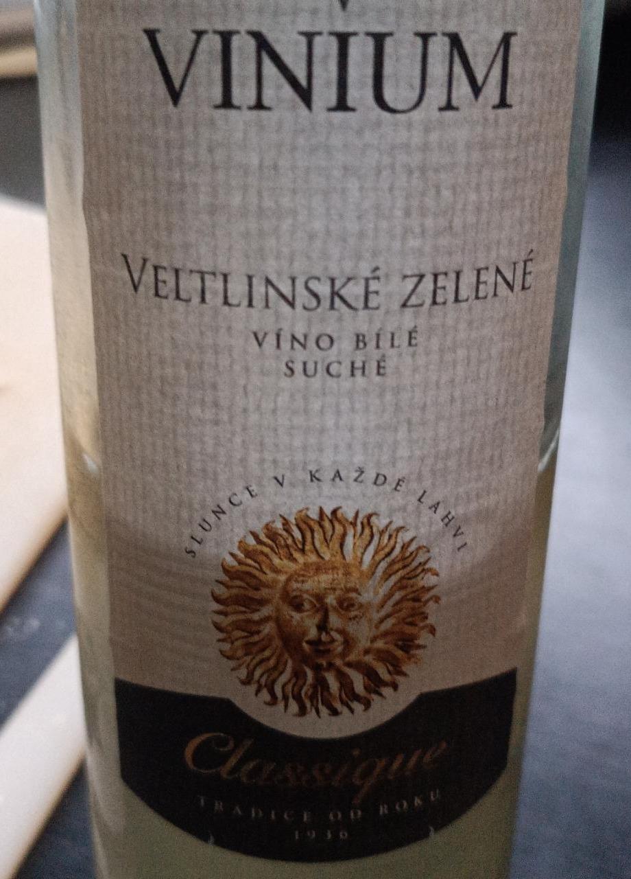 Fotografie - Classique Veltlínské Zelené víno bílé suché Vinium