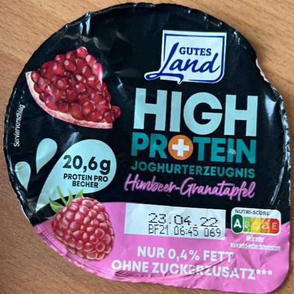 Fotografie - High Protein joghurterzeugnis Himbeer-Granatapfel Gutes Land