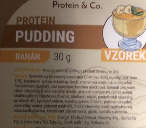 Fotografie - protein pudding banán Protein & Co