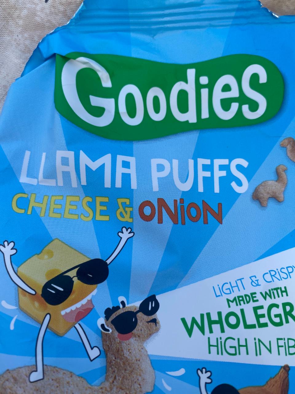 Fotografie - Llama Puffs cheese & onion Goodies