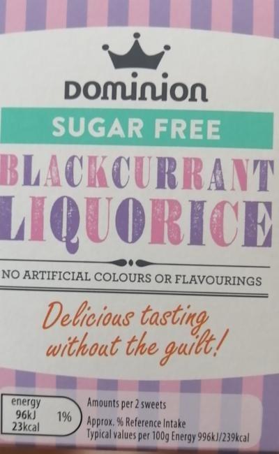 Fotografie - Sugar Free Blackcurrant Liquorice Dominion