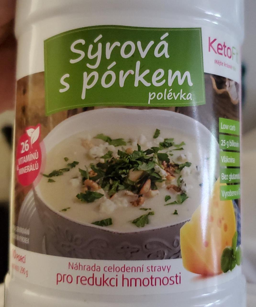 Fotografie - Sýrová s pórkem polévka KetoFit