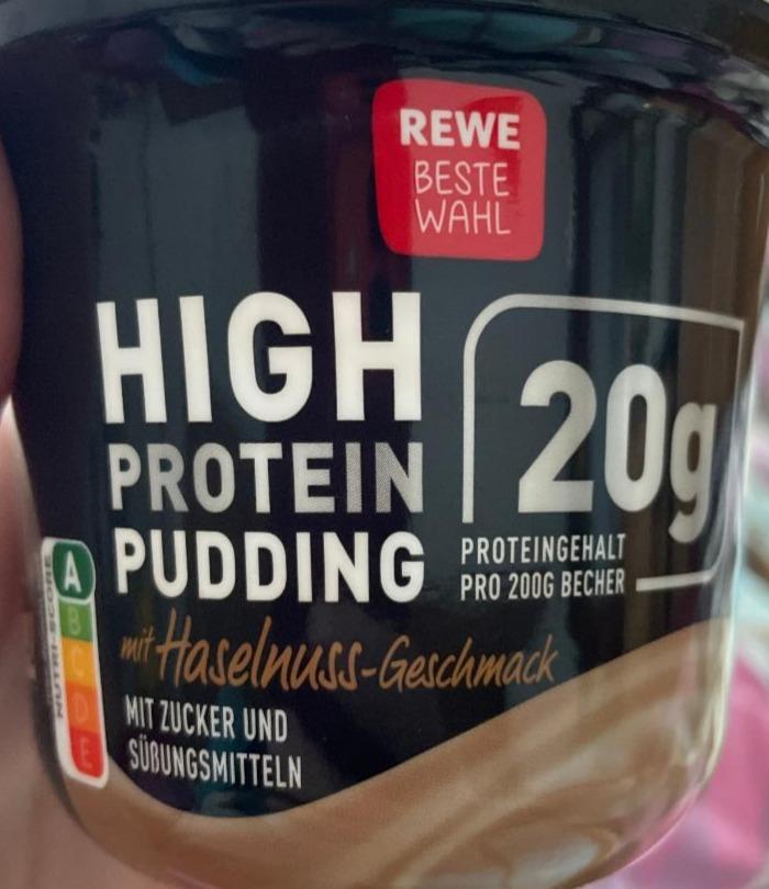 Fotografie - High Protein pudding mit Haselnuss Rewe beste wahl