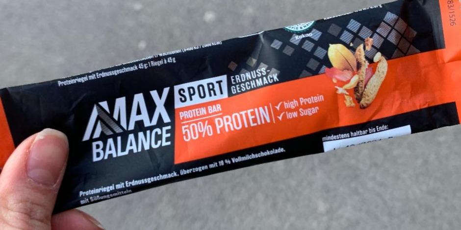 Fotografie - max balance 50% protein bar erdnuss geschmack