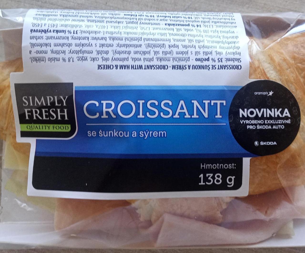 Fotografie - Croissant se šunkou a sýrem Simply Fresh