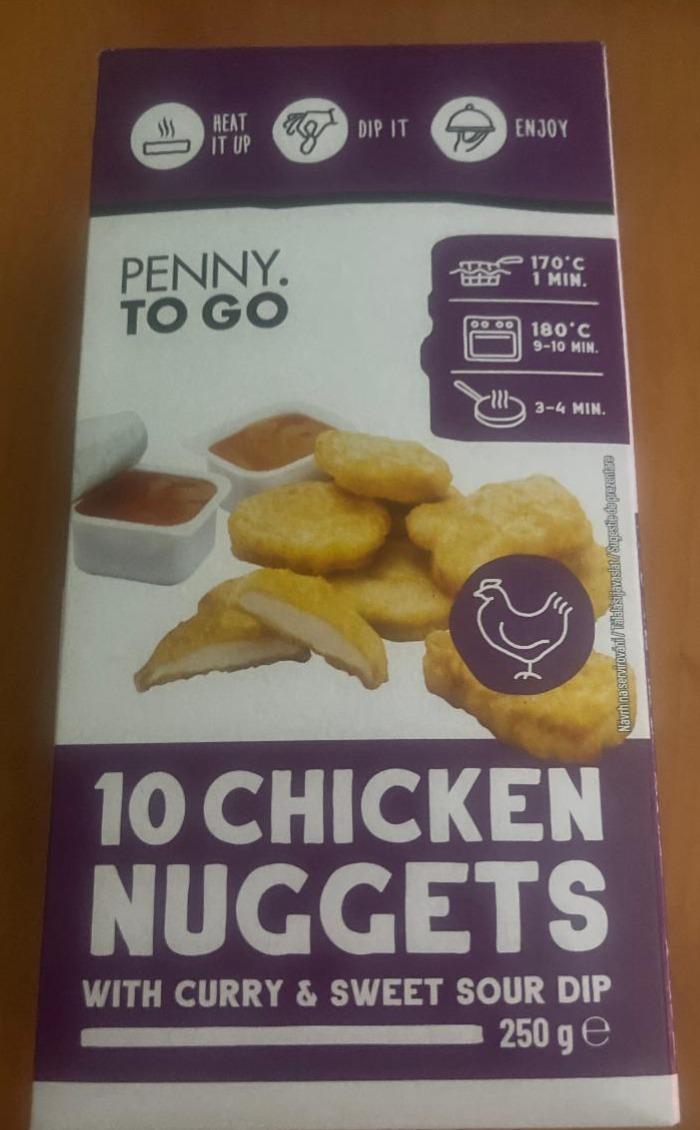Fotografie - 10 Chicken Nuggets with curry & sweet sour dip Penny. To go
