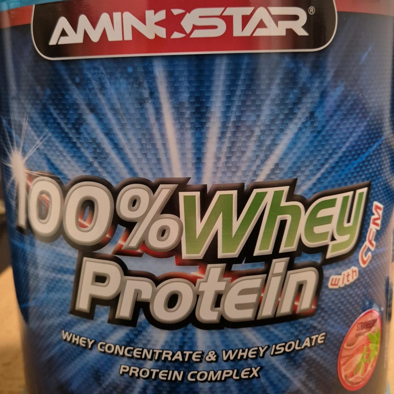 Fotografie - 100% whey protein strawberry Aminostar