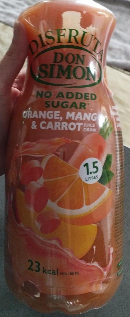 Fotografie - Juice Drink Orange, Mango & Carrot No added sugar Don Simon