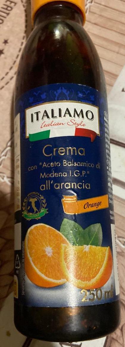 Fotografie - Crema con “ Aceto Balsamico di Modena I.G.P. “ Orange Italiamo