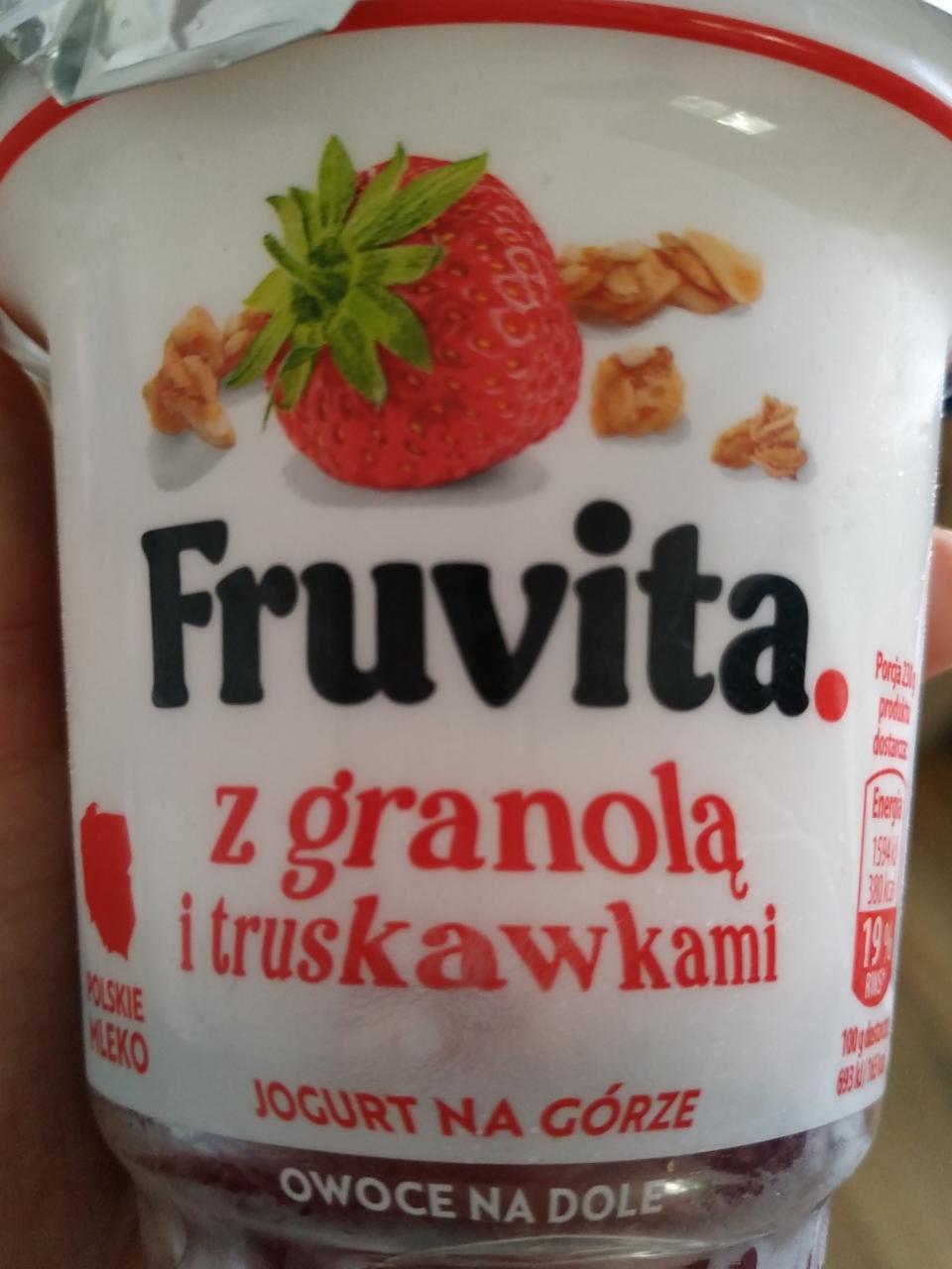 Fotografie - Truskawkowy jogurt Fruvita