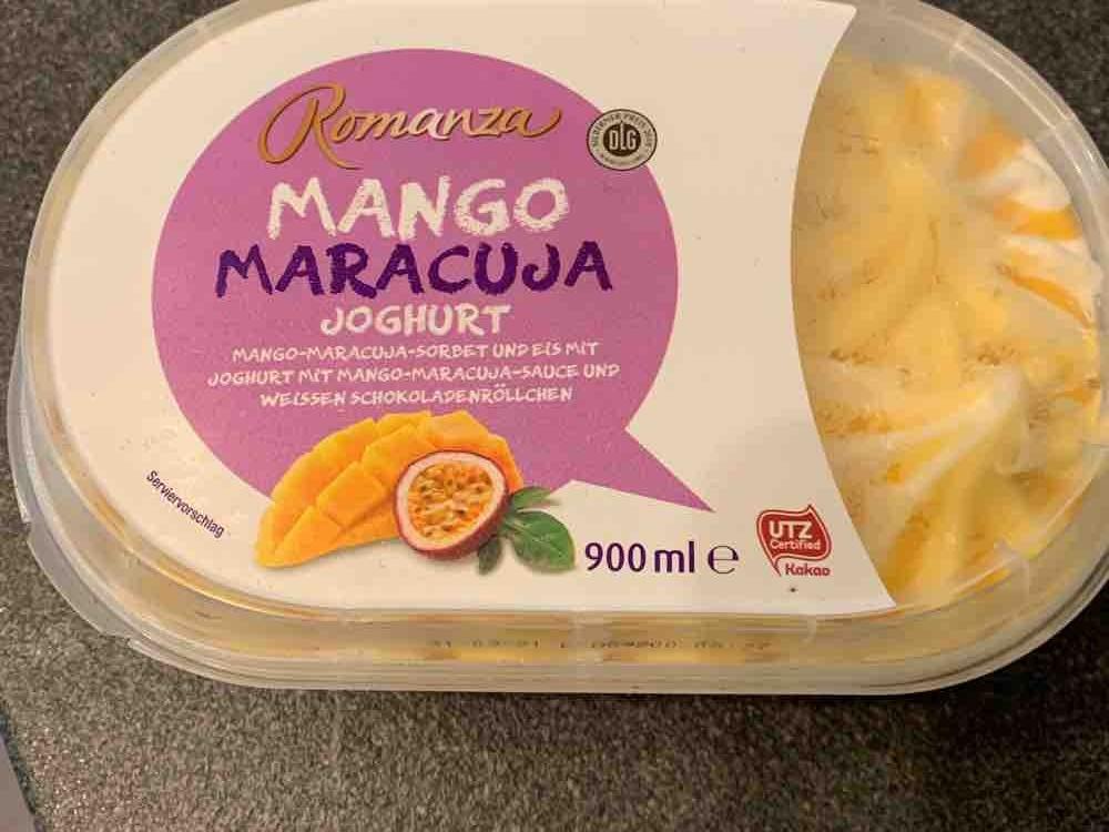 Fotografie - Mango Maracuja sorbet und Eis mit Joghurt