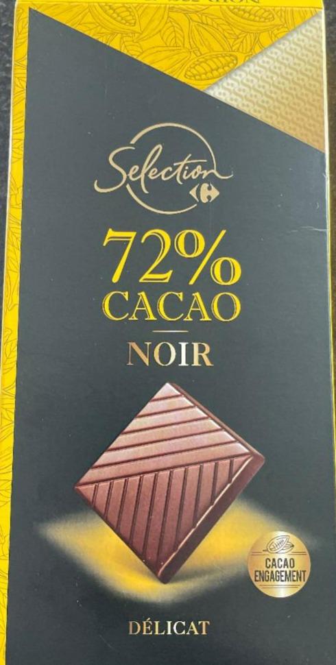 Fotografie - 72% cacao noir Carrefour Sélection