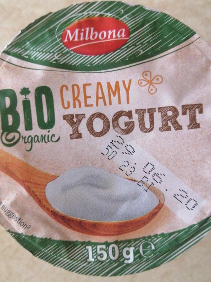 Fotografie - bio creamy jogurt Milbona