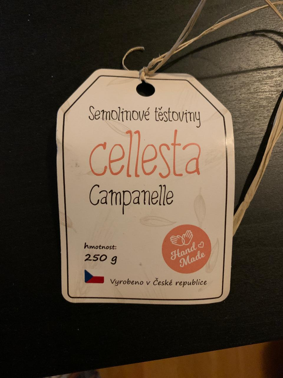 Fotografie - Semolinové těstoviny Campanelle Cellesta