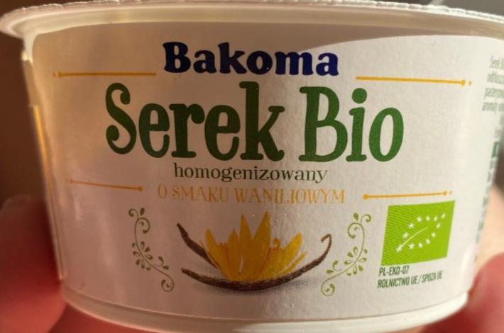 Fotografie - Serek Bio homogenizowany o smaku waniliowym Bakoma