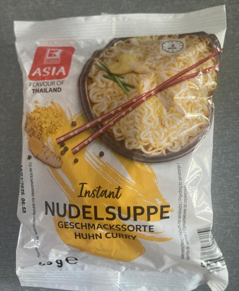 Fotografie - Instant Nudelsuppe geschmackssorte Huhn Curry K-Classic