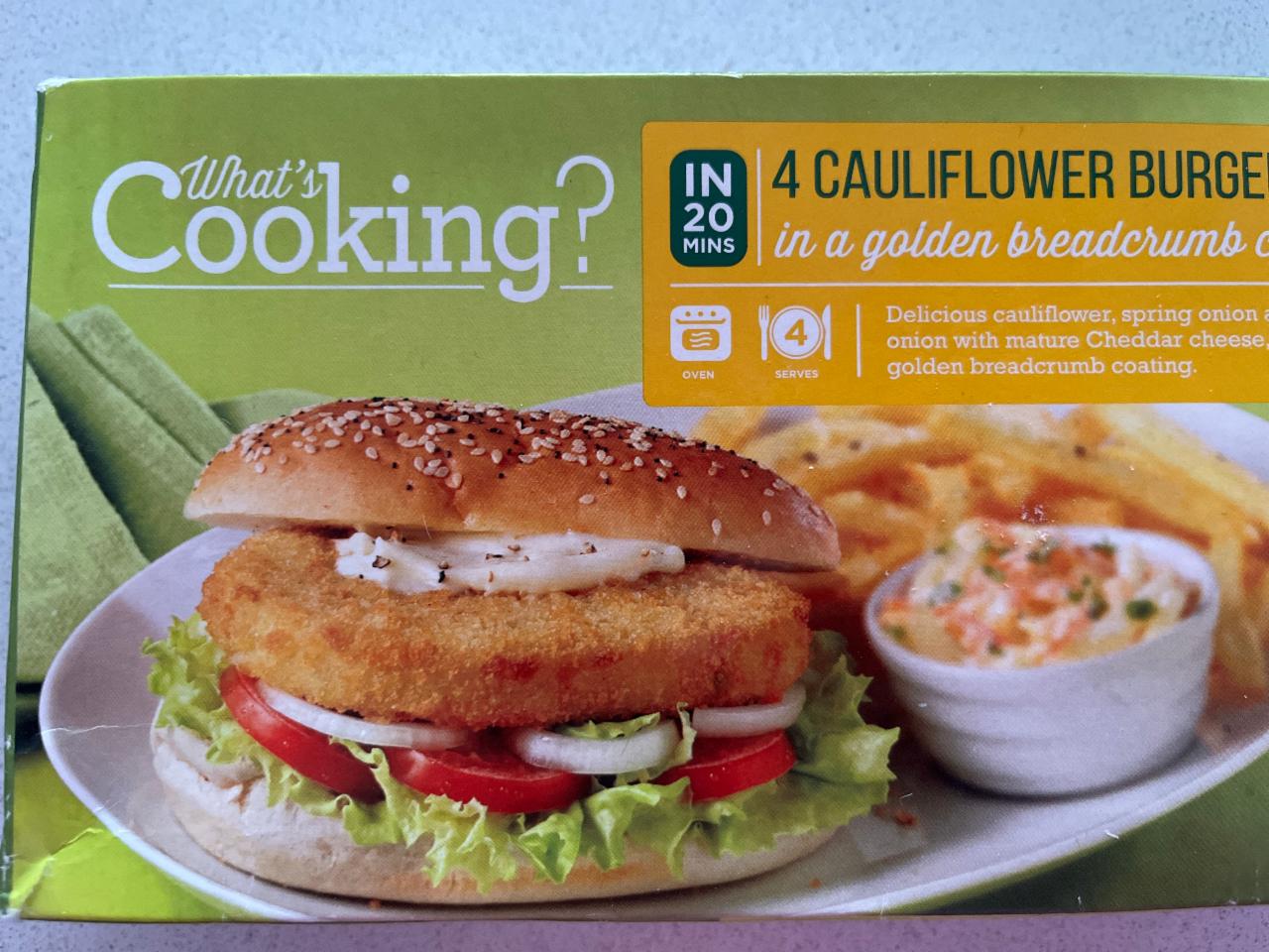 Fotografie - 4 Cauliflower burgers in a golden breadcrumb coating What's Cooking?