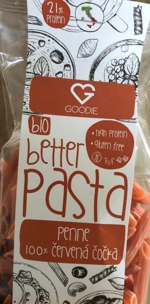 Fotografie - Bio Better pasta 100% červená čočka Goodie