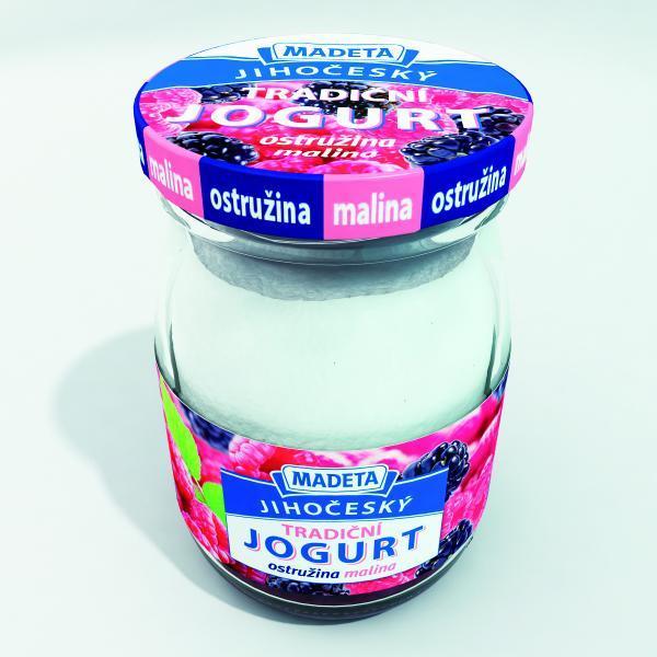 Fotografie - Jihočeský jogurt tradiční ostružina malina 2,5% Madeta