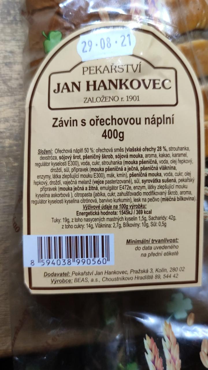 Fotografie - Závin s ořechovou náplní Pekařství Jan Hankovec