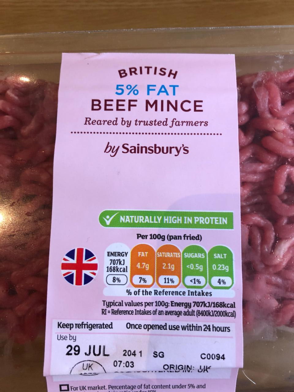 Fotografie - Irish Beef Mince Sainsbury's