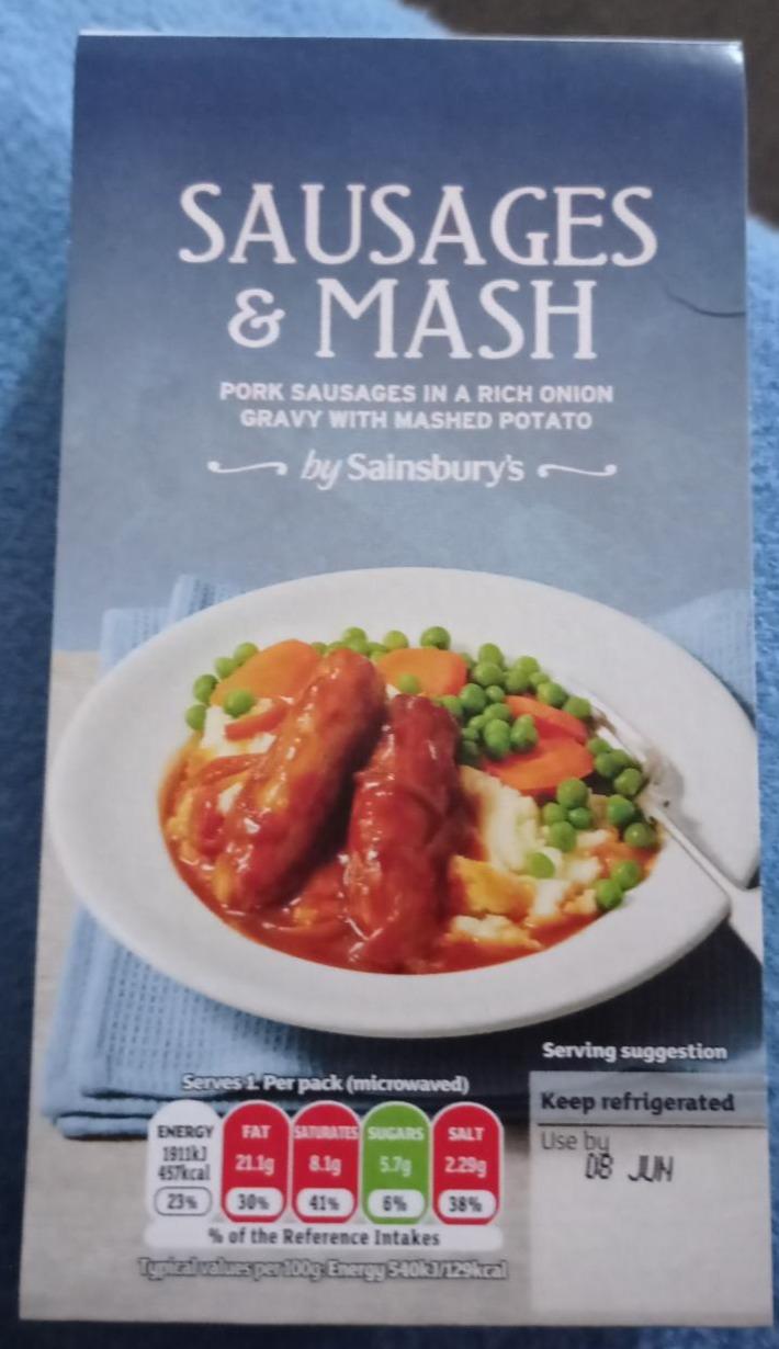 Fotografie - Sausages & Mash by Sainsbury's