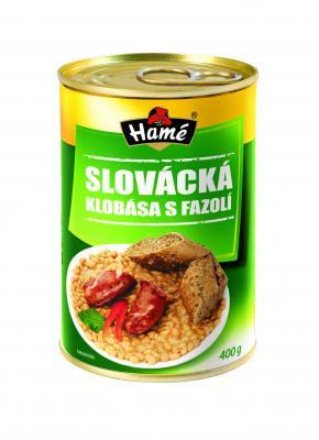Fotografie - slovácká klobása s fazolí Hamé