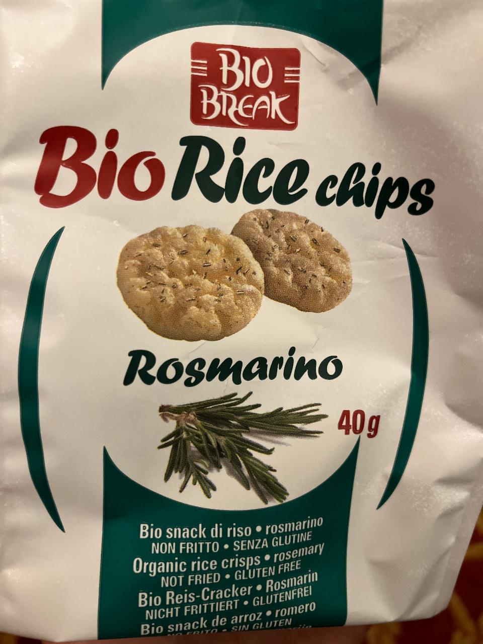Fotografie - Bio Rice chips Rosmarino Bio Break
