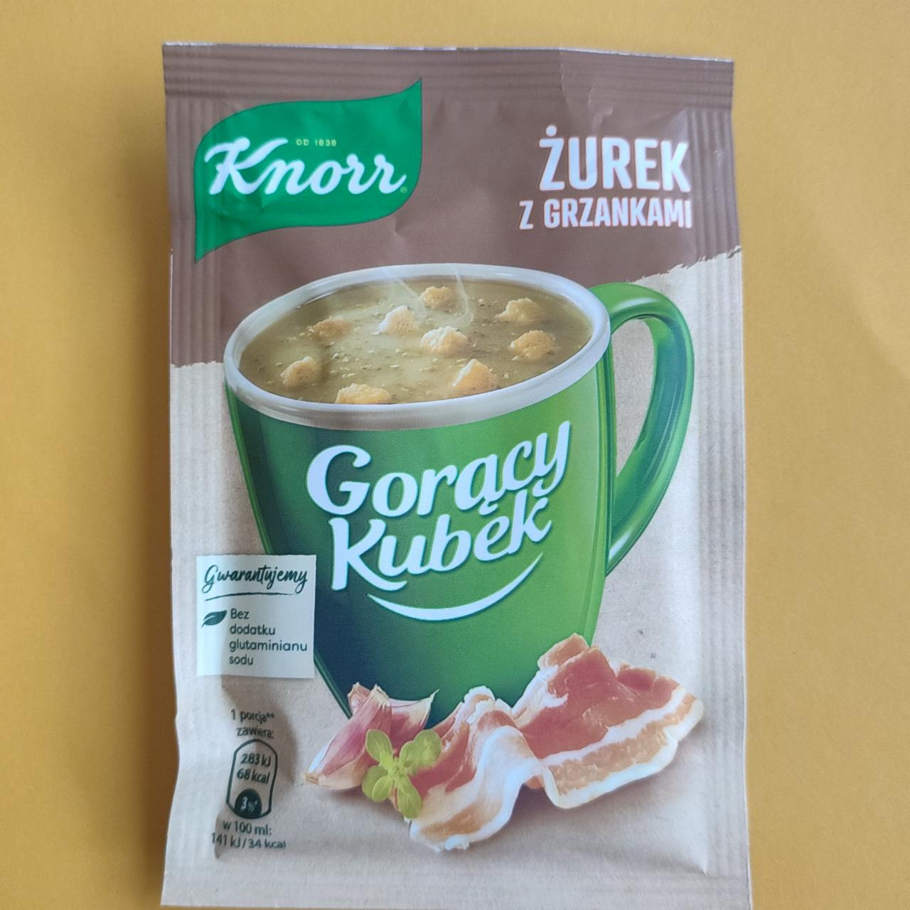 Fotografie - Gorący Kubek Żurek z grzankami Knorr