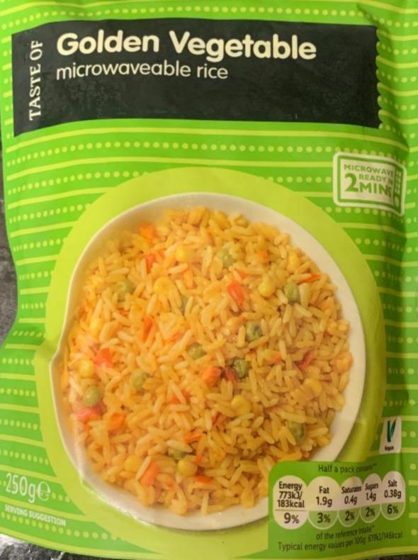 Fotografie - Golden vegetable microwaveable rice Lidl