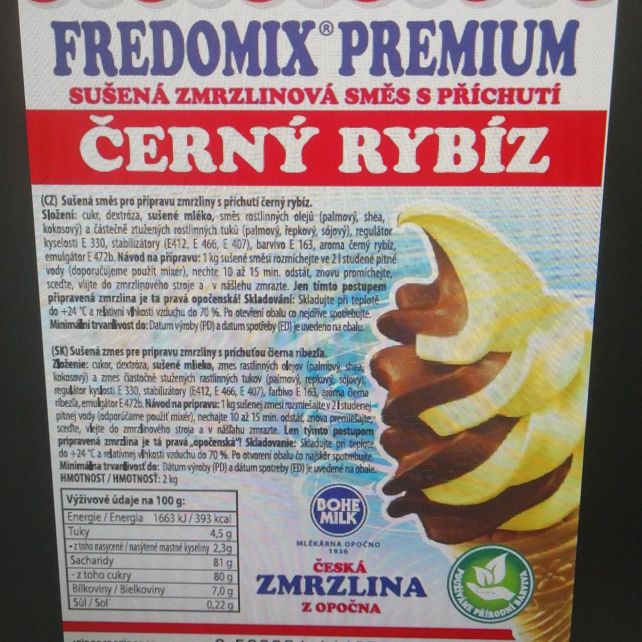 Fotografie - Fredomix Premium Točená zmrzlina Opočno černý rybíz
