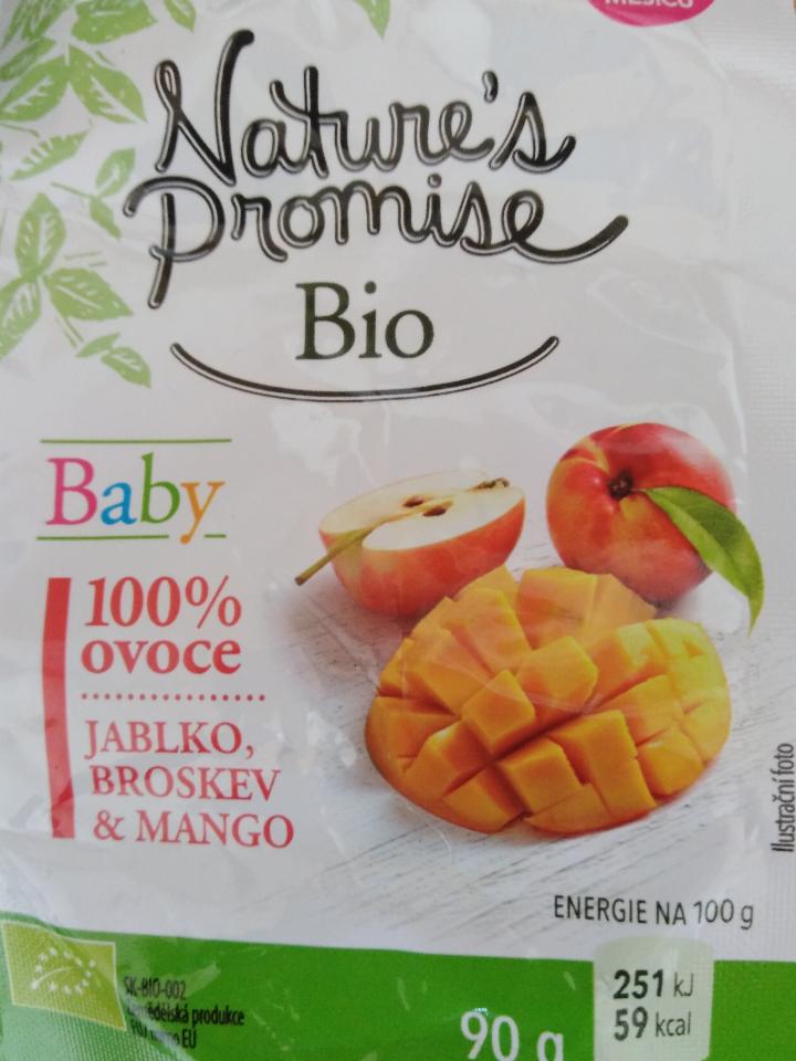 Fotografie - Nature's Promise jablko, broskev a mango