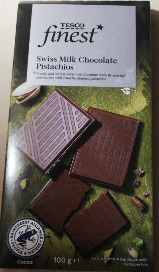 Fotografie - Swiss Milk Chocolate Pistachios Tesco finest