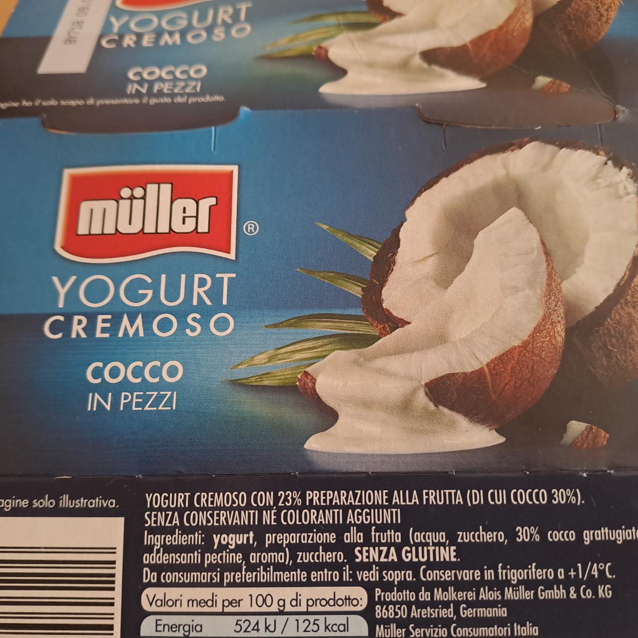 Fotografie - Yogurt Cremoso Cocco in pezzi Müller