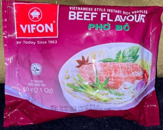Fotografie - Instantní rýžová nudlová polévka s hovězí příchutí Phở Bò Vifon