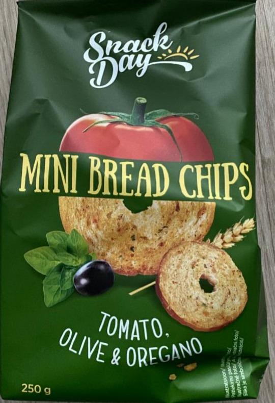 Fotografie - Mini Bread Chips Tomato , Olive & Oregano Snack Day