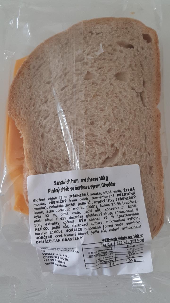 Fotografie - Sandwich ham and cheese Plněný chléb se šunkou a sýrem Cheddar Starbucks