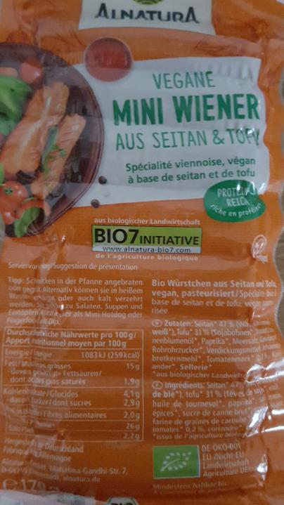Fotografie - Vegane mini Wiener aus Seitan & Tofu Alnatura