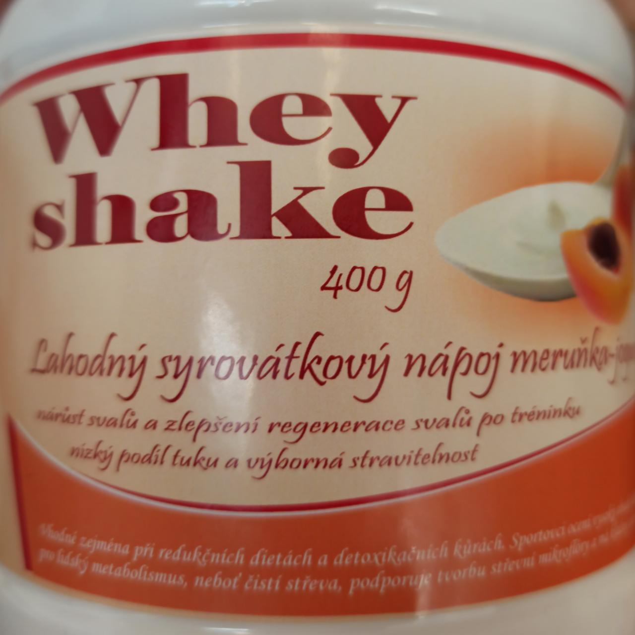Fotografie - Whey shake Lahodný syrovátkový nápoj meruňka - jogurt Aditiva CZ