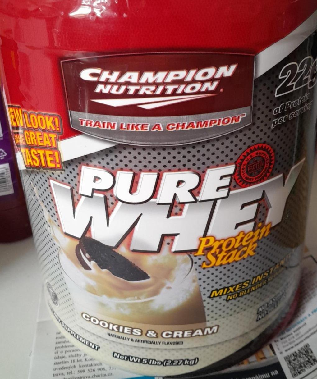 Fotografie - pure whey cookies & cream Champion nutrition