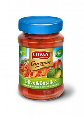 Fotografie - Olive & Basilico rajčatová omáčka s olivami a bazalkou OTMA Gurmán