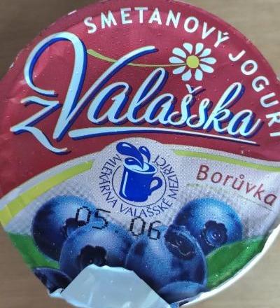 Fotografie - Smetanový jogurt z Valašska borůvkový Mlékárna Valašské Meziříčí