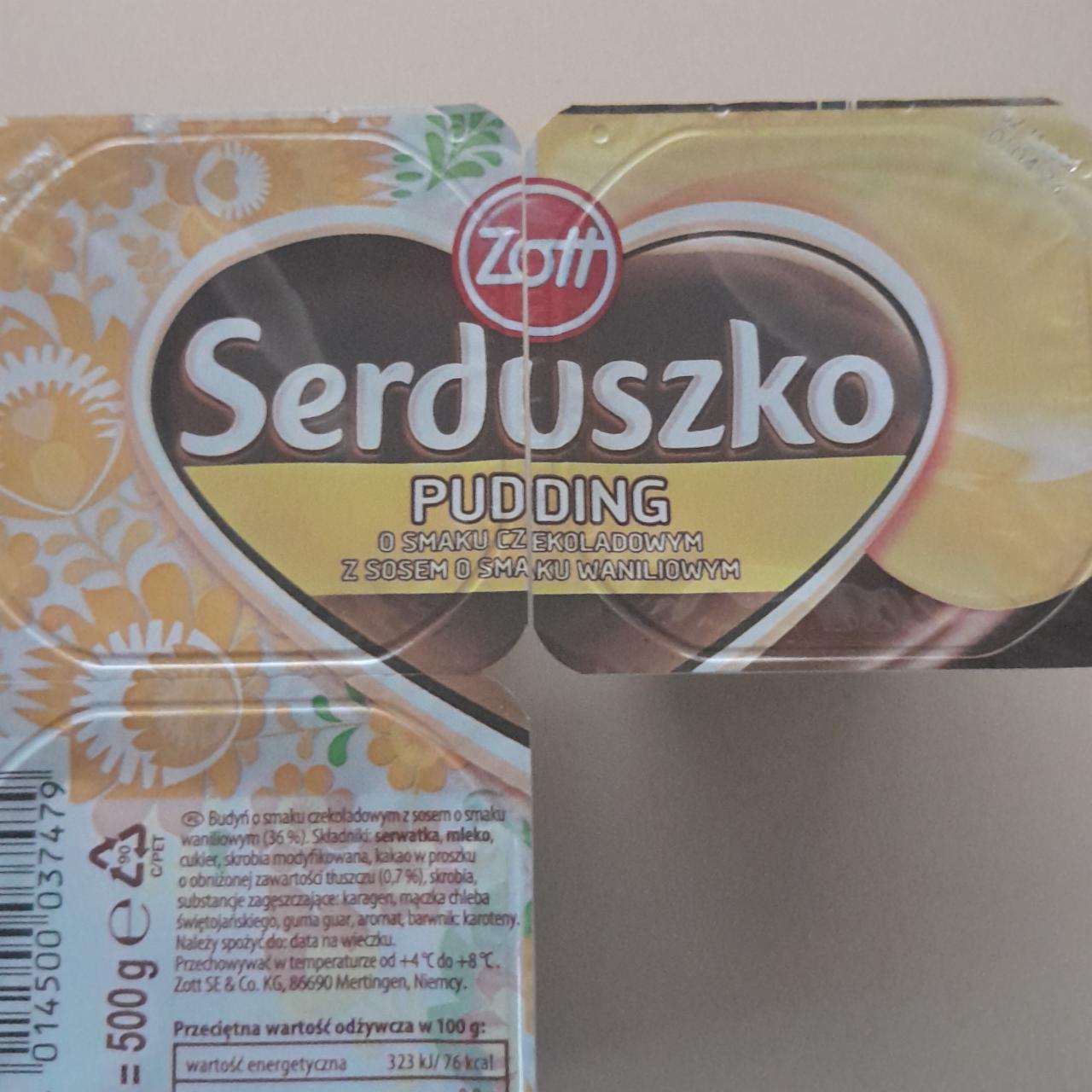 Fotografie - Serduszko Chocolate Flavour with Vanilla Flavour Sauce Pudding Zott