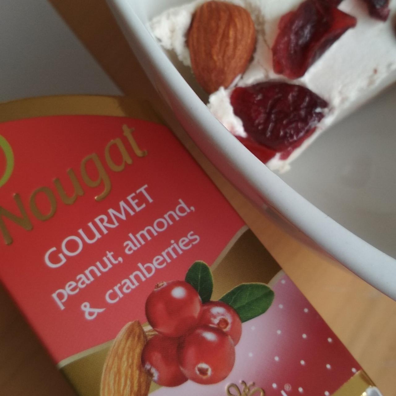 Fotografie - Nougat Gourmet peanut, almond & cranberries Cretamel