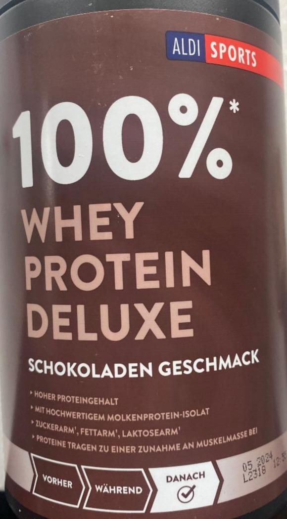 Fotografie - 100% Whey protein deluxe Schokoladen geschmack Aldi Sports