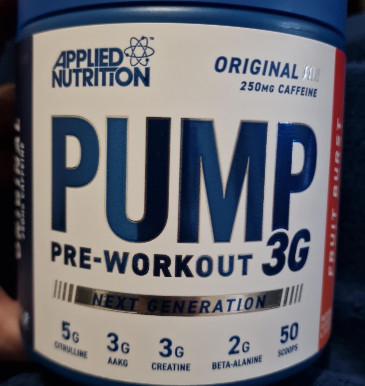 Fotografie - Pump 3G Pre-Workout Fruit burst Applied nutrition