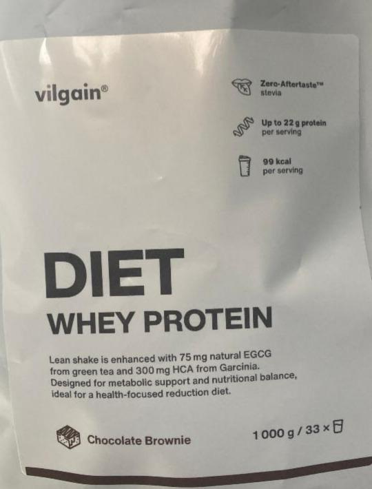 Fotografie - Diet whey protein Chocolate Brownie Vilgain